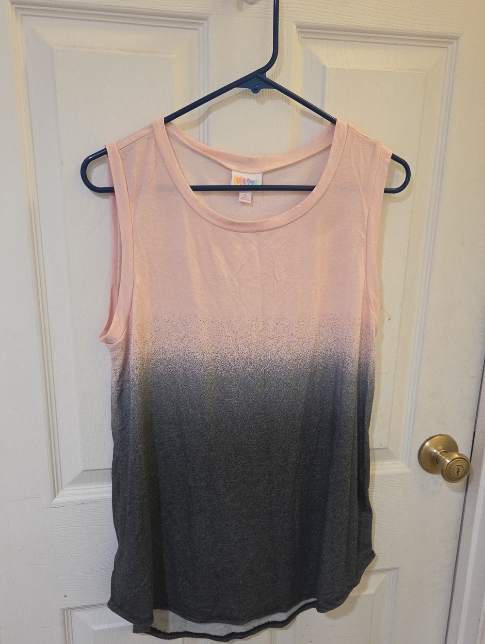 LuLaRoe Pink to Gray Ombre Sleeveless Tank